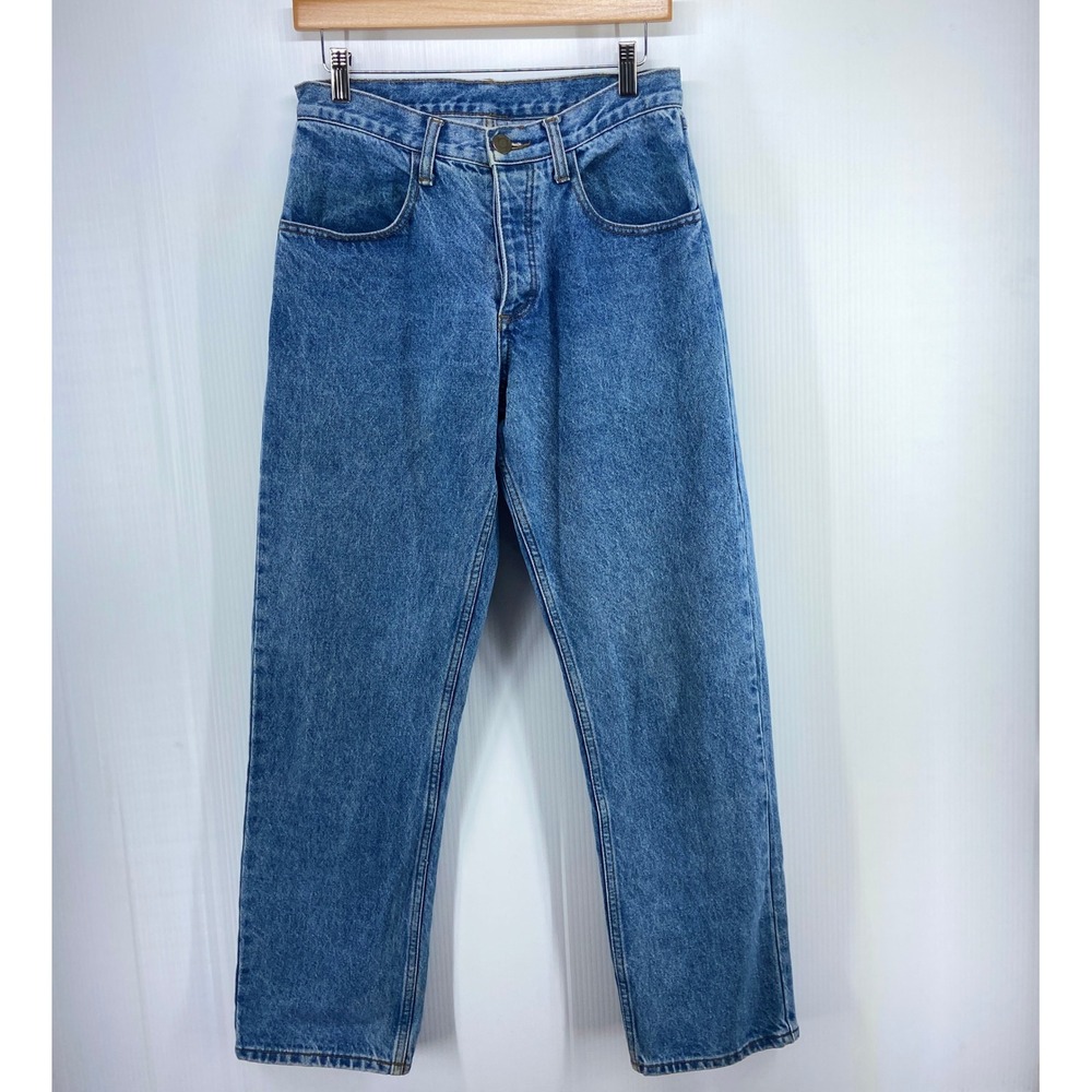 John Galt Brandy Melville Blue Denim Buttonfly Straight Leg Jeans Womens 29